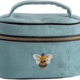 FABORANGE Large Vanity Bag, Travel Make Up Organizer Bag, Cosmetic Bag for Women Girls, Portable Toiletry Bag, Soft Cruelty Free Material (Coastal Turquoise, Large, Pack of 1)-image-89