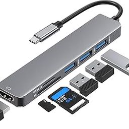 Swiztek 6-in-1 Type-C Hub to HDMI 4K@30Hz, 2 USB 3.0 Data, USB-C 3.0 Data, 100W PD with 1000M Ethernet RJ45, MultiPort Adapter Compatible with MacBook Pro Air iPad, Dell, Other Type-C Device-19