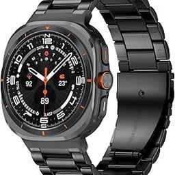Metal Stainless Steel [No Gap] Strap Compatible With Samsung Galaxy Watch Ultra 47mm Strap (2024) for Men & Women - Black [WATCH NOT INCLUDED]-image-61