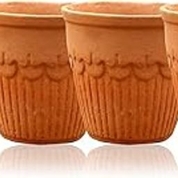 SHRIYAM CRAFT Handmade Clay Glass -Set of 4-image-13