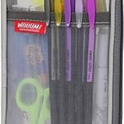 Wooum Mesh Pencil Case with Smooth Zipper, Single Layer Spacious Pen, Multi-Purpose Stationary & Pen Pouch for Boys & Girls, Transparent Stationary Bag, Organizer Pouch for Student - Single Layer-image-27