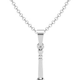 Pure 925 Sterling Silver Hanumanji Gada Men Pendant Necklace | With or Without Chain | Gift for Men & Boys |Religious, Platinum Plated-picture-1