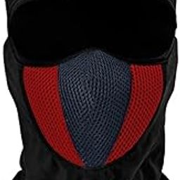 Allextreme Full Face Mask Anti Pollution Sun Protection Warmer Riding Balaclava with Air Filter Mesh for Biking Cycling (Black & Red)-image-66