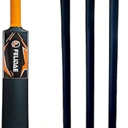 FELIDAE (Size – 3) PRO Orange Kids Plastic Cricket Bat Kit (6 to 12 Years) 1 Tennis Ball / 1 Plastic Bat/Full Wicket Set for Kids-image-39