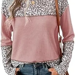 mastyle Sweater for Women Printed Waffle Knit Long Sleeve Pullover Crew Neck Winter-picture-40