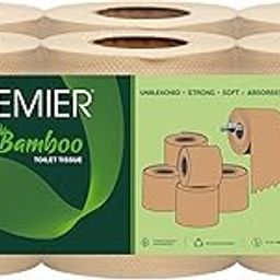 Premier Bamboo Toilet Tissue Rolls - Strong, Soft, and Absorbent - 6 Rolls with 180 Pulls Each - Eco-Friendly and Sustainable-image-17