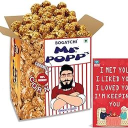 BOGATCHI Mr.POPP's Caramel Popcorn, 100% Crunchy Mushroom Popped Kernels, Handcrafted Gourmet Popcorn, Best Anniversary Gift for Parents , 250g + Free Happy Anniversary Greeting Card-image-78