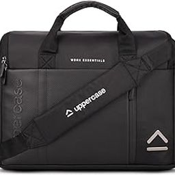 uppercase 14L Omega 02 Professional Laptop Messenger Bag | up to 15.6''| 3x More Water Resistant| With Rainproof Zippers| Tablet Compartment| Multiple Organisers| Office Bag for Men & Women(Black)-16