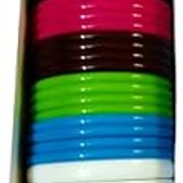 Multicolored Plastic Bangles for Silk Thread Jewellery Making Kada Patla For Women 28 Pcs Box Size-image-45