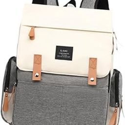 SAZ DEKOR Diaper Bag Backpack for Mom Large Capacity with Changing Pad Travel Bag beige and gray|Baby-picture-9