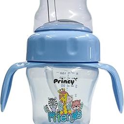 Princy 2 in 1 Convertible Sipper/Sippy Cup with Soft Silicone Spout & Straw | Anti - Leak | Detachable Handle for Babies/Toddlers/Kids | 150ml Capacity | Spout Sipper for Baby (Blue, 150 ML)-7