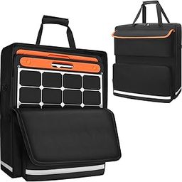 Solar Panel Storage Bag for 2 Solar Panels, Solar Panel Carrying Case Compatible with Jackery SolarSaga 100W 100X 200W, Double-Layer Solar Panel Carrying Case with Multi Pockets (with Shoulder Strap)-image-70