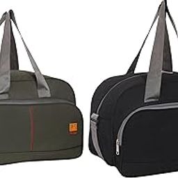 35L Duffel Bag Travel Bag Combo Pack of 2 Luggage Bag (Black @ Green)-image-7