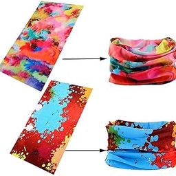 Confidence Fancy Bandanas for Men and Women, Neck Gaiter, Head Wear, Many Ways to Wear, Multicolor, Set of 2, 20 Gram, Pack of 1-image-98