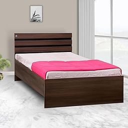 DELITE KOM | 1 Year Warranty | Single Bed, Cocoa Engineered Wood Bed Without Storage, Wooden Bed (77x36.75 Inches) | Installation Included | Color - Acacia Dark | Good for Bedroom-picture-26