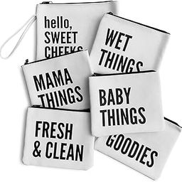 Diaper Bag Organizing Pouches| Set of 4 Including Diaper Clutch| Waterproof Dry Wet Bag for Baby Travel-image-60