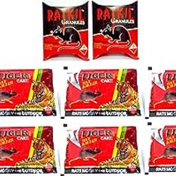 Amazing Deadly Rat Kill Combo Tiger Ratkiller Cake (25gm x 6 pcs) Mouse Control Rodent (50gm x 2 pcs) Amazing Effect-image-46
