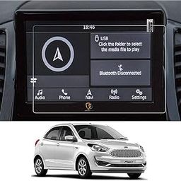 ARMOUR GUARDS 9H Scratch Resistant, Unbreakable, Flexible & Shatter Proof Car Infotainment Screen Protector Compatible with FORD FIGO 2019 Titanium Petrol (7 Inch) (Transparent)-24