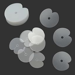 VIEWS 12 Pieces Heat Shield Guards, Hair Extensions Shield Circular, Single Hole, Round Spacer Template, Clear Fusion Glue Protector for Hair Extension-image-80