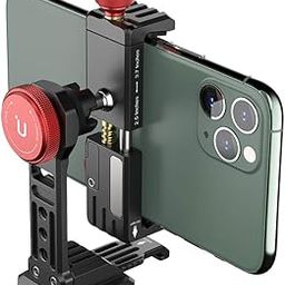 PICTRON Cell Phone Tripod Mount, Ulanzi St-14 Smartphone Tripod Mount Adapter Aluminum With Cold Shoe, 360° Cell Phone Stand Holder Clamp For Iphone 13 12 11 Max Pro Iphone X Xr Xs 6 7 Plus-27