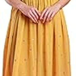 Yellow Sequins Embroidered Georgette Jumpsuit-image-66