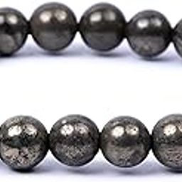 Raw Pyrite Bracelet | Attracts Money, Fame, Good Luck & Grows Business | Energized for 108 hrs by Top Astrologers | Certificate of Authenticity Included | For Men & Women - 8MM-46
