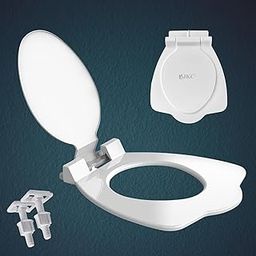 JKC Polypropylene Soft-Closing Toilet Seat Cover for Western Toilet/Kamod - Glossy White Slimfit (Anglo Indian Seat)-image-64