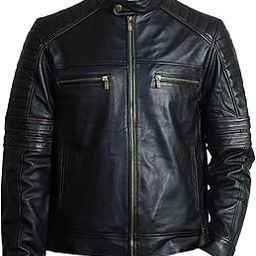 Genuine Leather Jacket | Genuine & Pure Leather Jacket | Mens Solid Biker Jacket | Full Sleeve Solid Jacket for Men's Biker Style | 2 Insiide & 4 Outside Pockets with zipped Sleeve-image-41