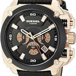 Chronograph Black Dial Black Leather Men's Watch DZ7346-image-42