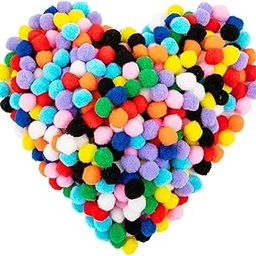 KRYTONE�2CM 50Pcs Assorted Pom Poms, Craft Pom Pom Balls, Colorful Pompoms for DIY Creative Crafts Decorations, Kids Craft Project-14
