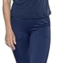 STRCH Women's Round Neck Nylon T-Shirt – Soft, Lightweight, and Breathable T-Shirt | Black-picture-2