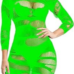 Sexy Lingerie for Women Naughty Deep V Neck Teddy Babydoll Mesh Nightwear for Women Mesh Badydoll Dresses See Through Lingerie Chemise Outfits One Piece Fishnets-image-82