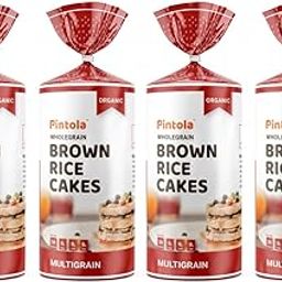PINTOLA Organic Brown Rice Cake - Multigrain (Unsalted, Pack of 4) (130 g x 4), Gluten-Free Snack for Weight Loss, Made with 9 Wholegrains, Soy and Yeast-Free, Taste Best With Peanut Butter, Low Fat, 30 calorie per cake-image-6
