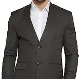 Mens Poly Viscose Grey Blazer-image-28