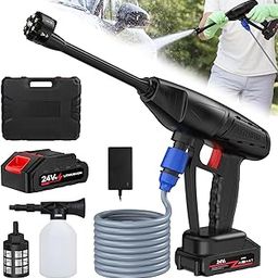 Kusakyo Cordless Pressure Washer Battery Powered,24VH Cordless Power Washer Gun,18000 mAh Battery Operated Pressure Washer,980PSI Power Washer for Car,Suitable for Cleaning courtyards and Cars-image-80