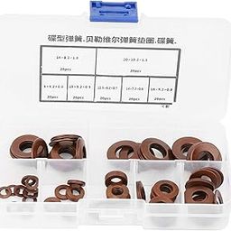 40Pcs Belleville Disc Spring, 7 Sizes Steel Spring Washer Ring Spring Lock Washers Gasket Assortment Set for Heavy Machinery Parts Accessories-32