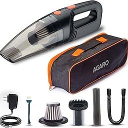 AGARO HVC1081 Cordless Rechargeable Car Vacuum Cleaner, Portable, Handheld,110W, 5.5KPA Power Socket, Stainless Steel Filter, Black-15