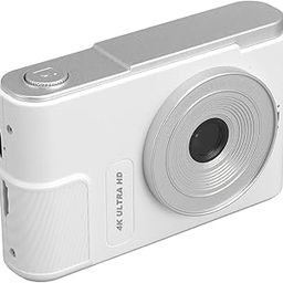 Digital Camera, 48MP 4K Cute Digital Point and Shoot Camera with 2.4 Inch Screen, 16X Zoom Anti Shake Compact Camera for Boys Girls (White), White-image-8