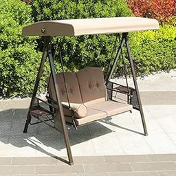 Invezo 2-Seater Outdoor Swing Jhula for Adults with Canopy and Cushions Cup Holders (Garden Swing, Water Proof, Balcony Terrace Swing 270kgs Capacity)-image-6