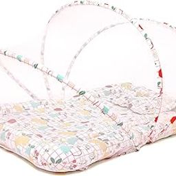 TIDY SLEEP Baby Bed with Mosquito Net, Baby Mattress for New Born, 0M+, Baby Mosquito Protection Bed, Size: 90cm x 65cm x 10cm Fruitlicious-image-20