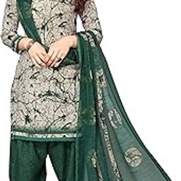 Women's Women's Crepe Printed Patiyala Salwar Suit Dress Material Suit (DM Janjaal Green_Green_Unstitched)-picture-10