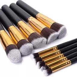ZemGlam Professional Makeup Brush Set Synthetic Cosmetics Foundation Blending Blush Eyeliner Face Powder Brush Makeup Brush Kit Pack of 10-image-28