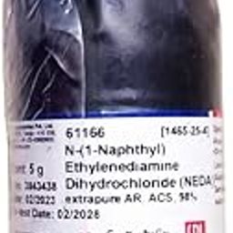 SRL N-(1-Naphthyl) Ethylenediamine Dihydrochloride (NEDA) extrapure AR, ACS, 98%, 5Gm,CAS: 1465-25-4, Molecular Formula: C12H16N2Cl2, Storage: Room Temperature, Shelf Life: 60 Months-image-29