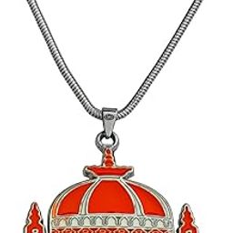Muslim Mosque Locket Muslim Gift Islamic Allah Jewelry Multicolour Zinc Metal Pendant for Men and Women-image-79