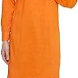 Solid Rayon Long Kurta for Men (Orange, Size: Free)-image-56