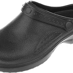 Segolike Unisex Slip On Safety Ultralite Clogs Light Hospital Kitchen Work Chef Shoes - Black, 41-image-37