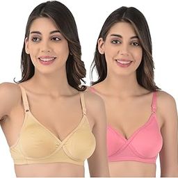 Softline Women's Cotton Rich Wire-Free Non-Padded Molded Bra Combo | Full Coverage & Breathable Comfort | Lightweight, Skin-Friendly Everyday Wear (Pack of 2)-picture-28