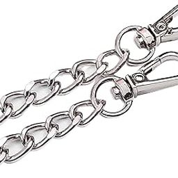Tia Premium Purse Shoulder Bag Chain Strap Handle, Handbag Purse Chain Replacement, Purse, Clutch Making, Replacement, Decoration & DIY (Silver Flat Thick Chain-8mm-105CM, 1 Pc)-image-36