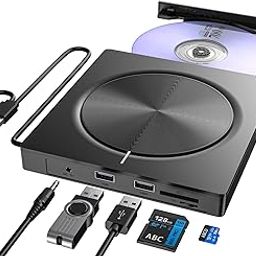 Umaniy External 6 in 1 Portable DVD Reader Writer ROM Drive, USB 3.2 Gen 1 CD Burner for Laptop, Desktop, Mac, Windows 11/10/8/7/Linux OS-picture-31