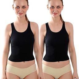 Women Gym and Racer Back Slim Fit Camisole Spaghetti Top Modal Soft Cotton Slip Innerwear Camisole Slip for Women Long Kurti Slip Suit Slip Camisole Combo Pack of 2, XXX-Large-picture-48